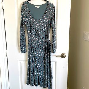 Boden faux wrap midi dress